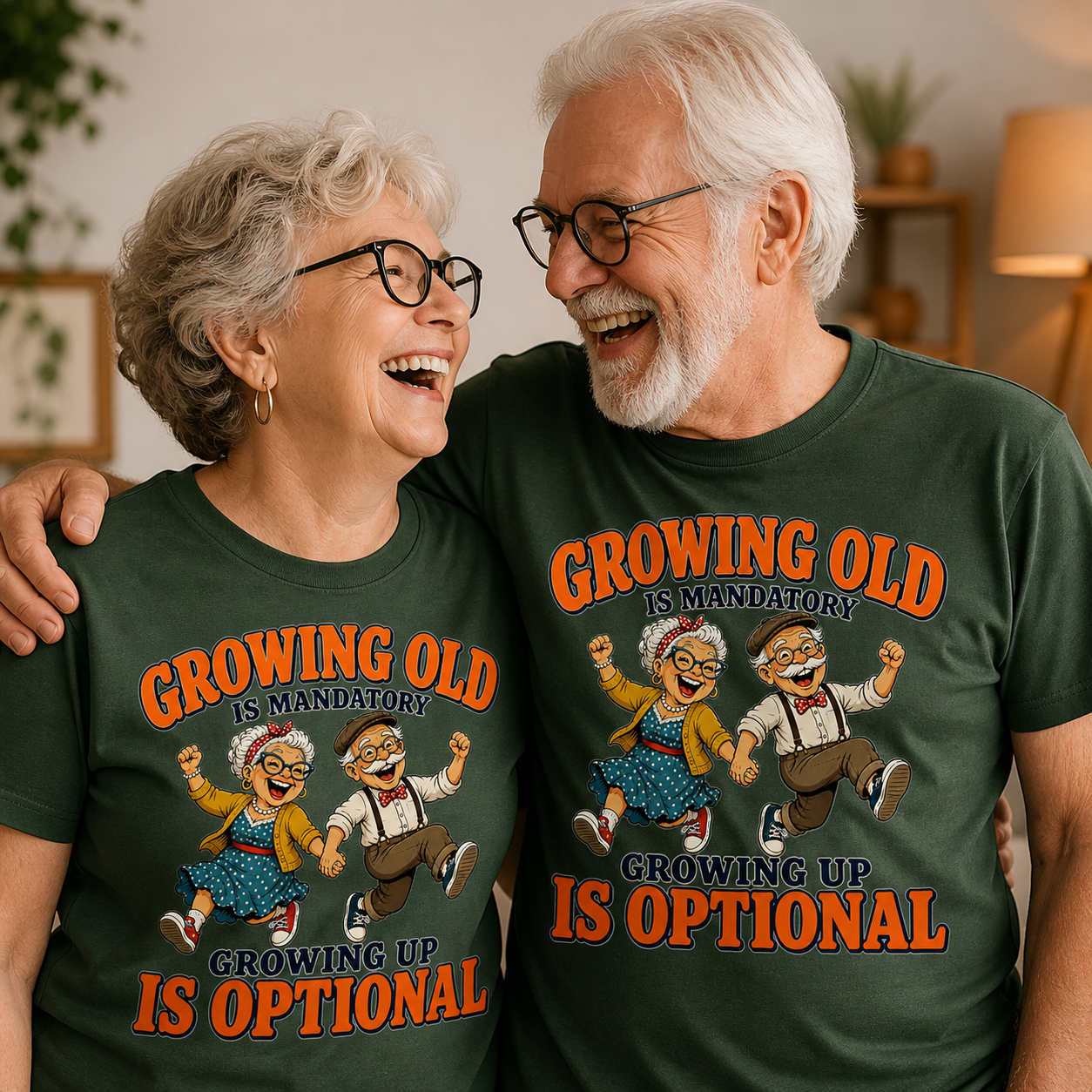 Growing Old Is Mandatory, Growing Up Is Optional Tee