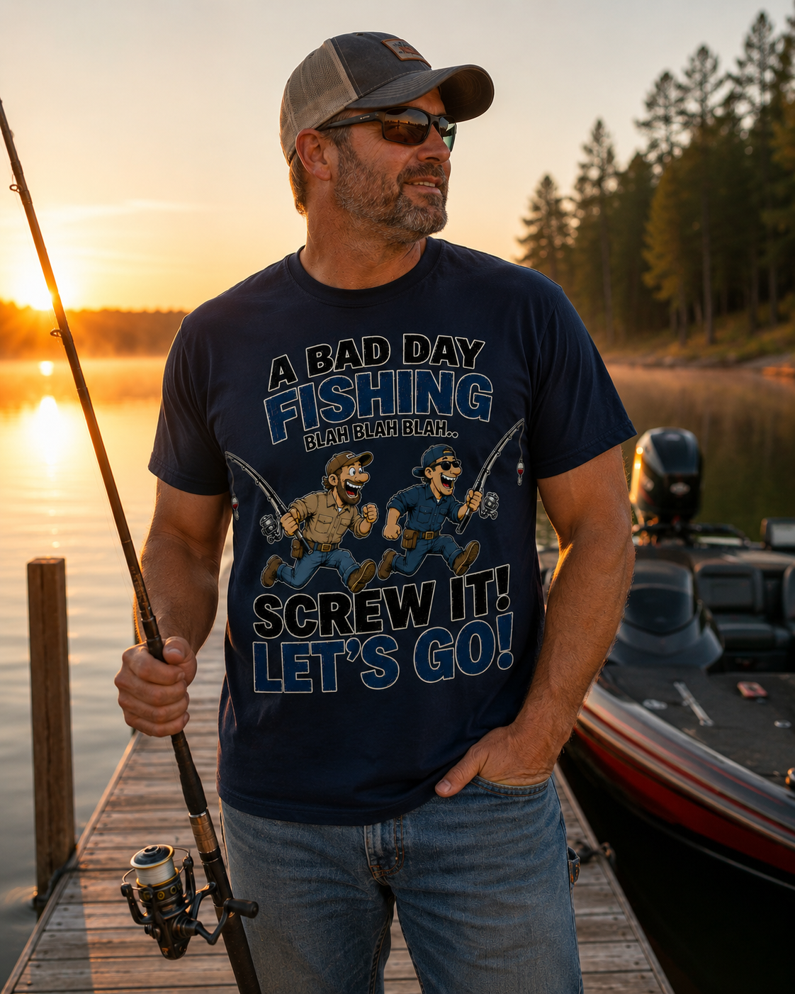 A Bad Day Fishing Tee