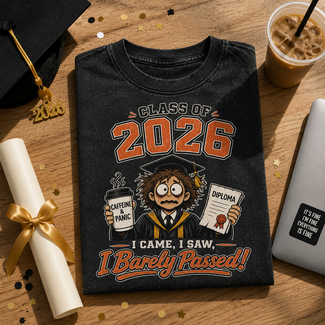I Came, I Saw, I Barely Passed Tee — Class of 2026