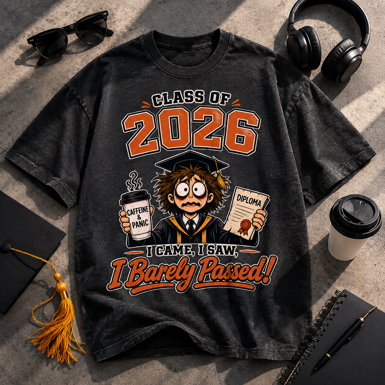 I Came, I Saw, I Barely Passed Tee — Class of 2026
