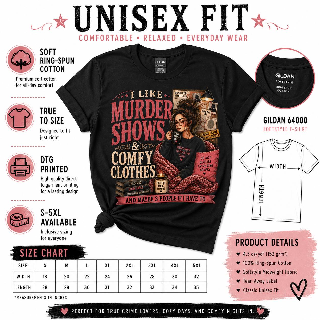 Murder Shows & Comfy Clothes Tee