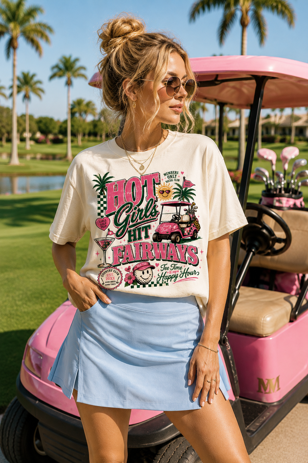 HOT GIRLS HIT FAIRWAYS Graphic Tee