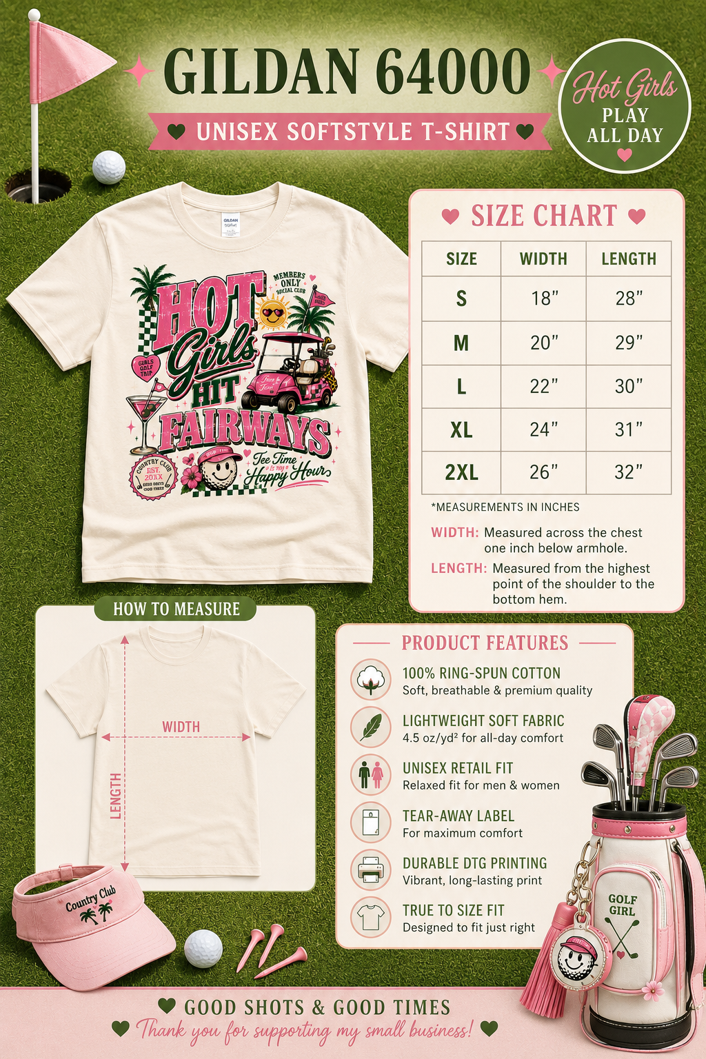 HOT GIRLS HIT FAIRWAYS Graphic Tee