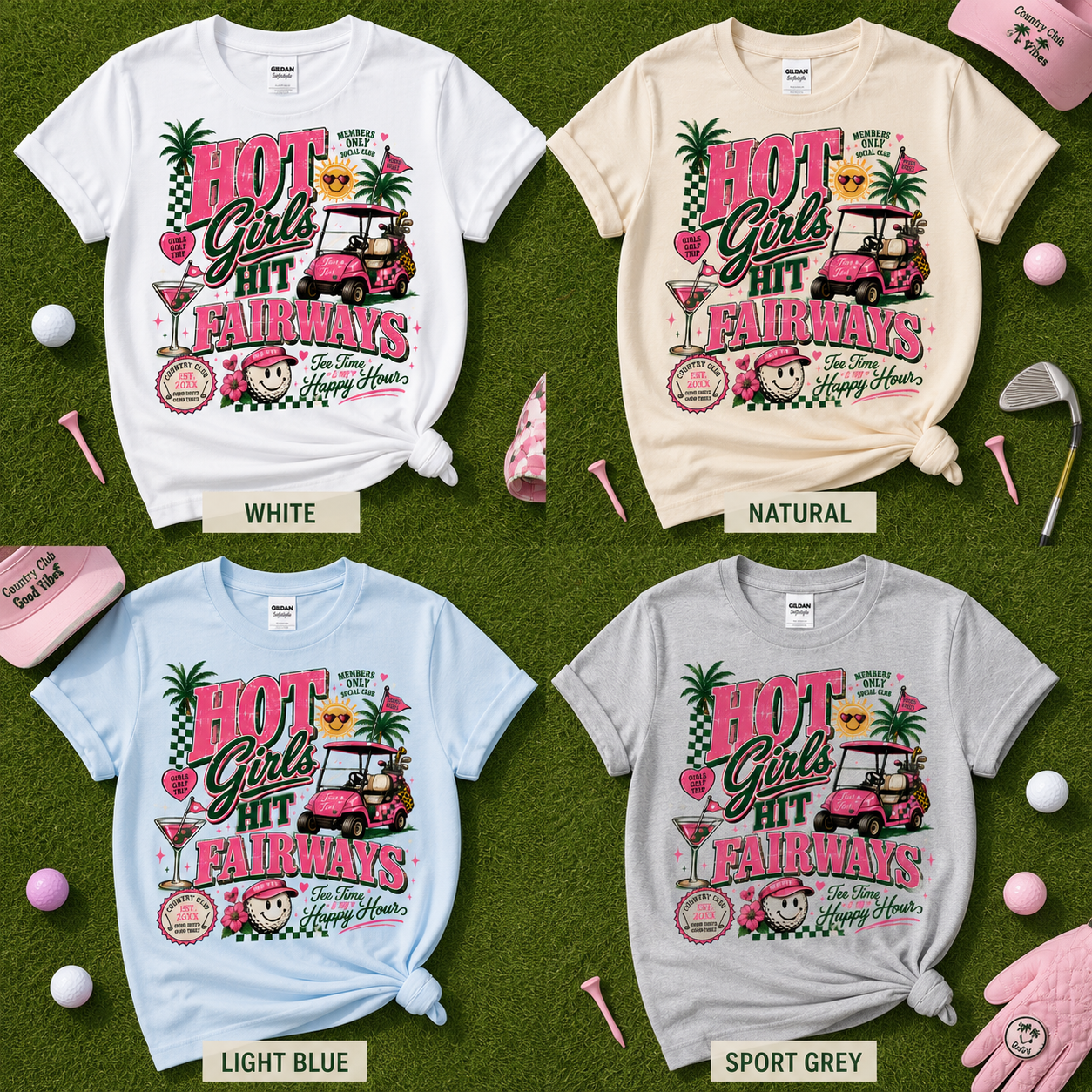 HOT GIRLS HIT FAIRWAYS Graphic Tee