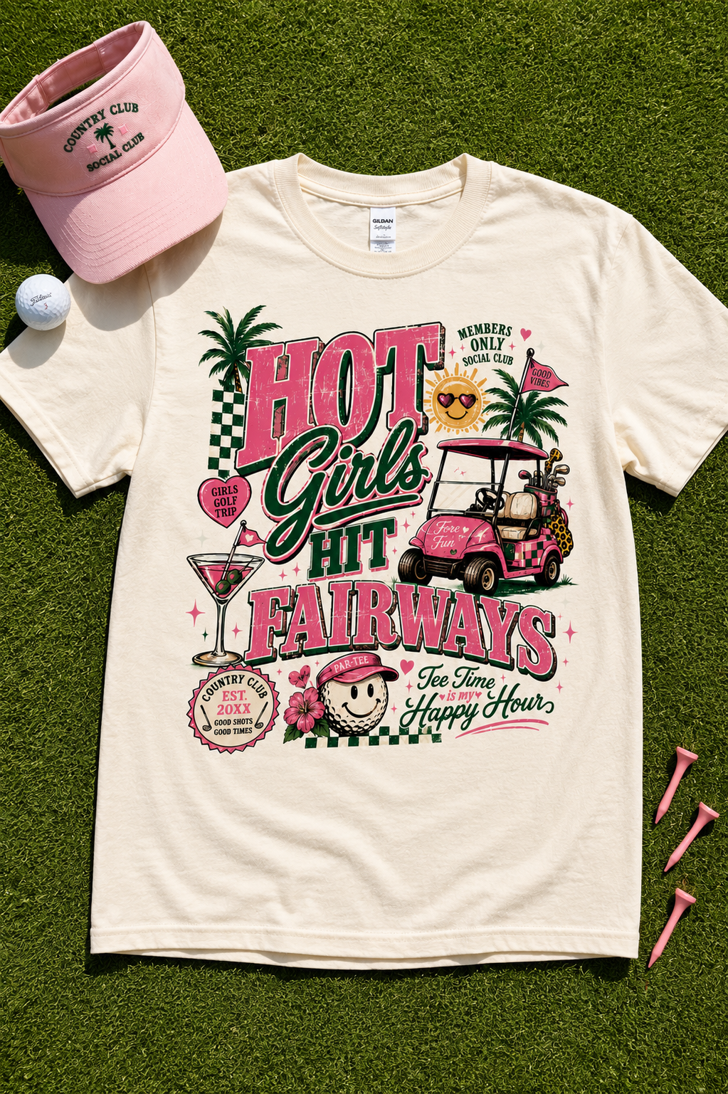 HOT GIRLS HIT FAIRWAYS Graphic Tee