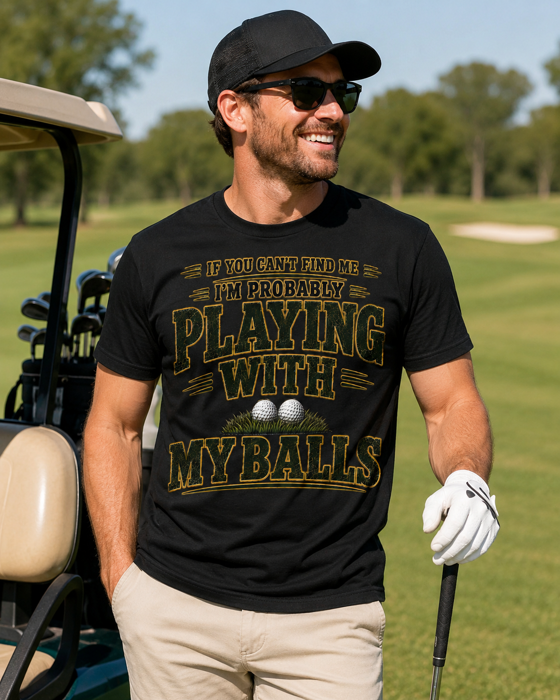 If You Can't Find Me I'm Probably Playing With My Balls Shirt Funny Golf T-Shirt Golfer Gift Tee