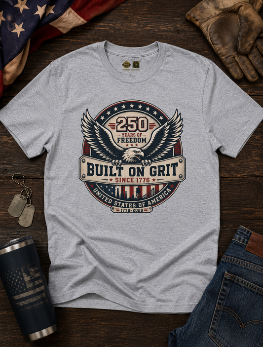 Built On Grit Since 1776 Patriotic Eagle T-Shirt