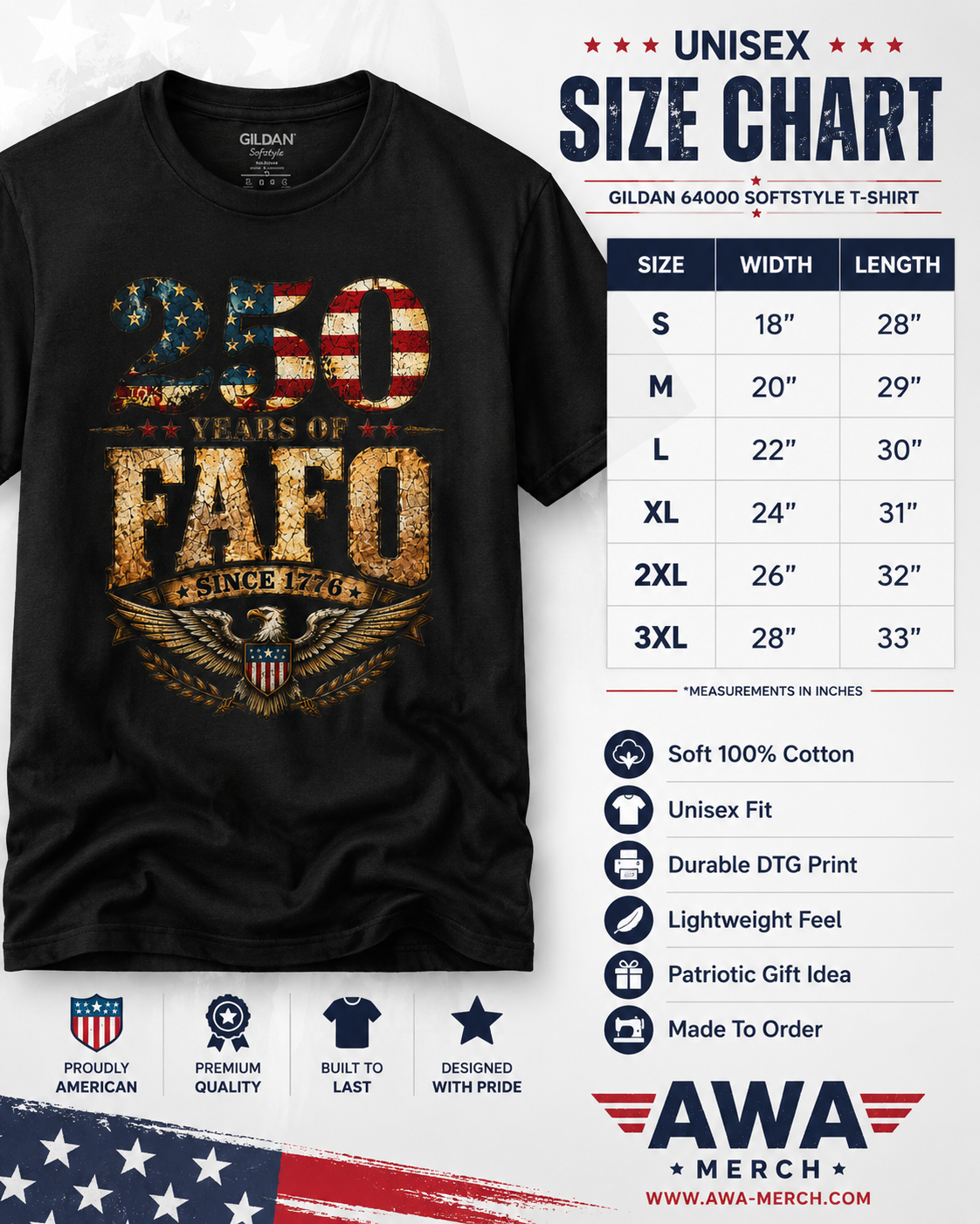 250 Years Of FAFO Patriotic Eagle Shirt