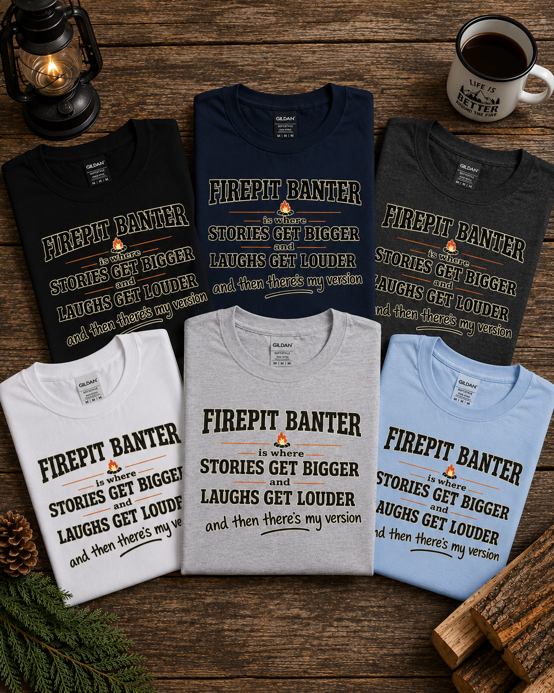 Firepit Banter Shirt | Funny Camping Tee | Campfire Stories Shirt | Camper Gift | Camp Life T-Shirt